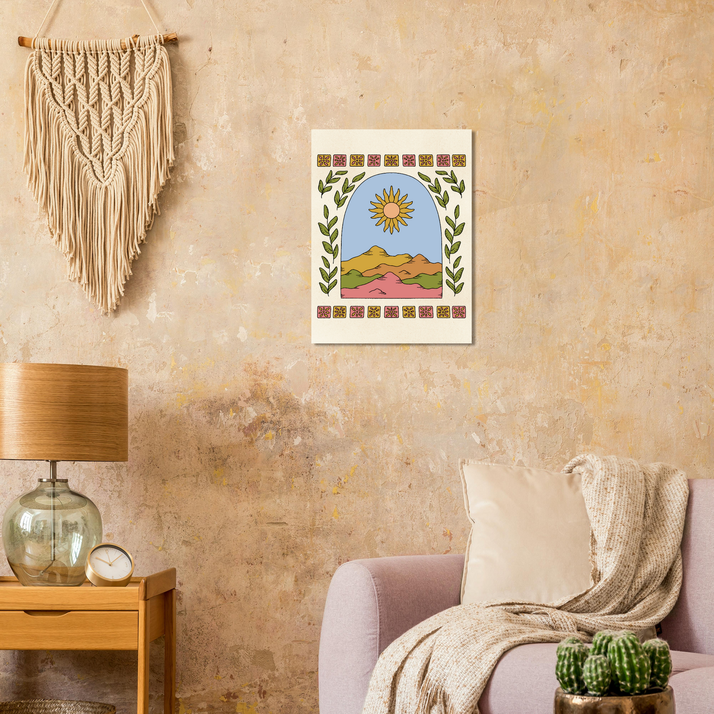Mountain and Flowers – Print