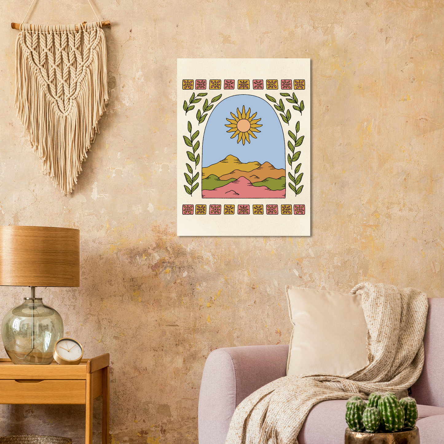 Mountain and Flowers – Print