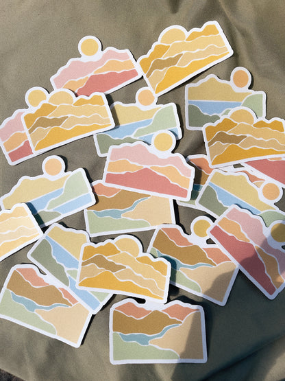 Pastel Mountain Stickers