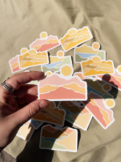 Pastel Mountain Stickers