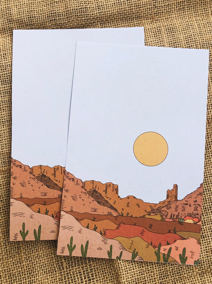 Orange Desert Landscape Print
